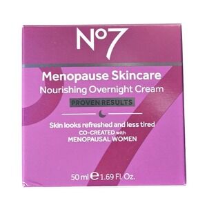 No7‎ Menopause Skincare Nourishing Overnight Cream 50 ml 1.69 oz